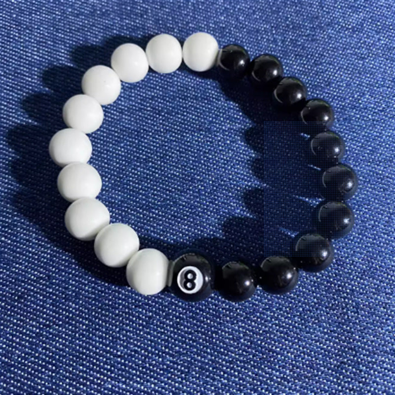 Wholesale Obsidian Cross Billiard Bracelet Beaded Bracelet